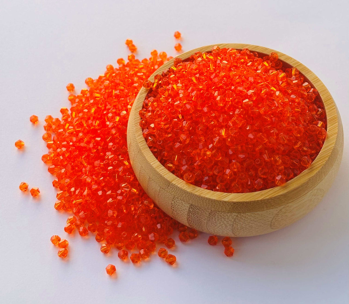 360 Beads Orange Bicone Crystal Beads