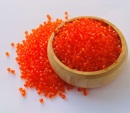360 Beads Orange Bicone Crystal Beads