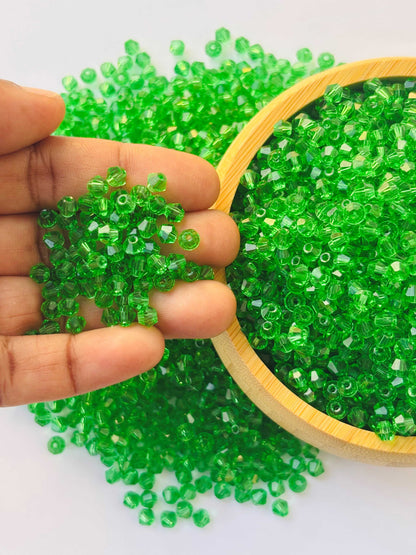 360 Beads Green Bicone Crystal Beads