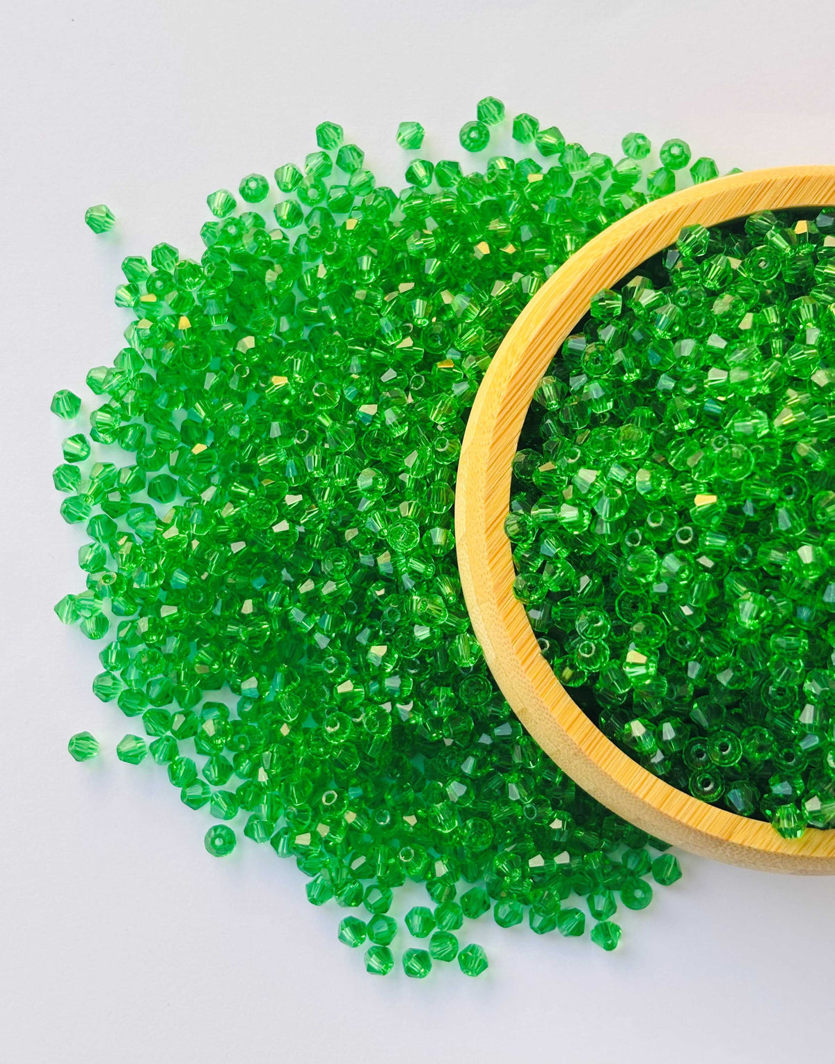 360 Beads Green Bicone Crystal Beads