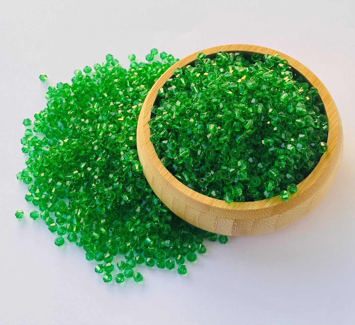 360 Beads Green Bicone Crystal Beads