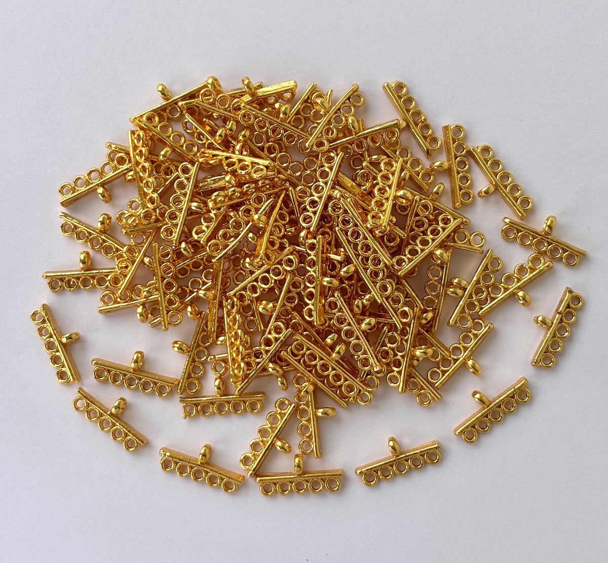 Gold 5-Hole Multi-Strand Connectors