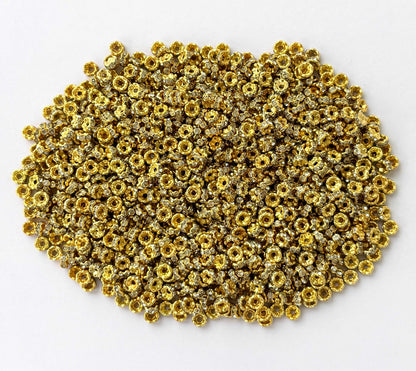 100 Pieces Mini White Rhinestone Wave Spacers