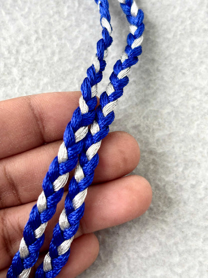 Silver & Blue Thread Necklace Dori