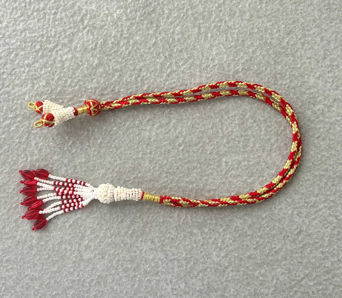 Gold & Red Thread Necklace Dori