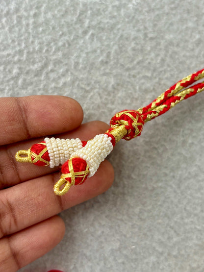 Gold & Red Thread Necklace Dori