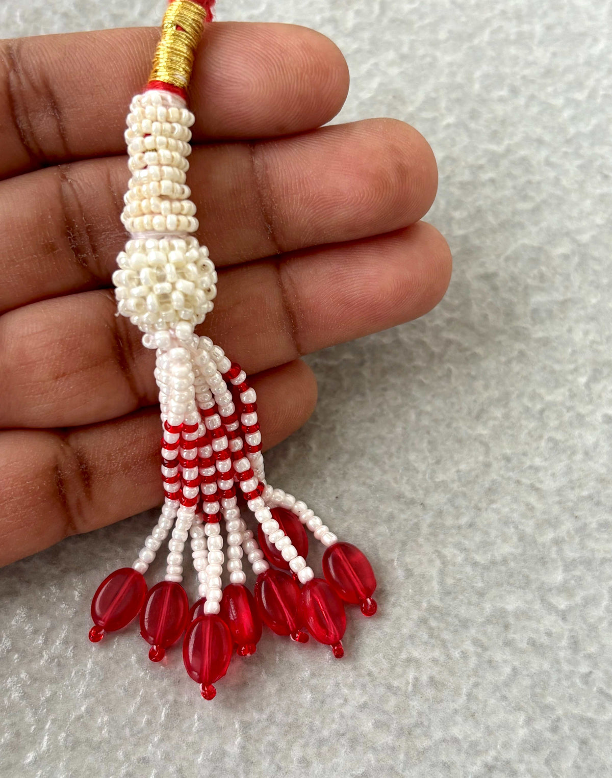 Gold & Red Thread Necklace Dori