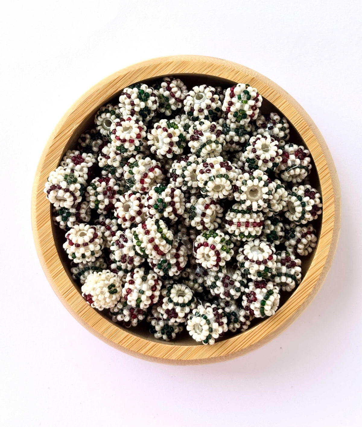 10 Woven Seed Bead Balls Design 1