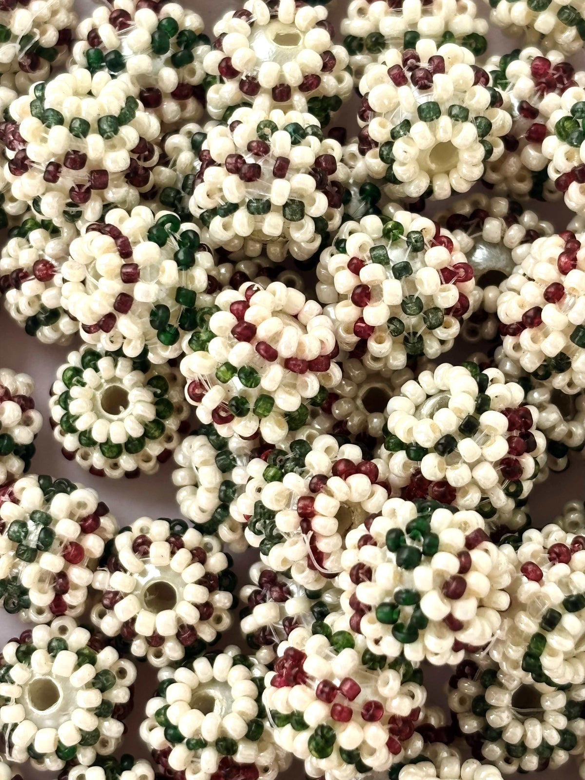 10 Woven Seed Bead Balls Design 1