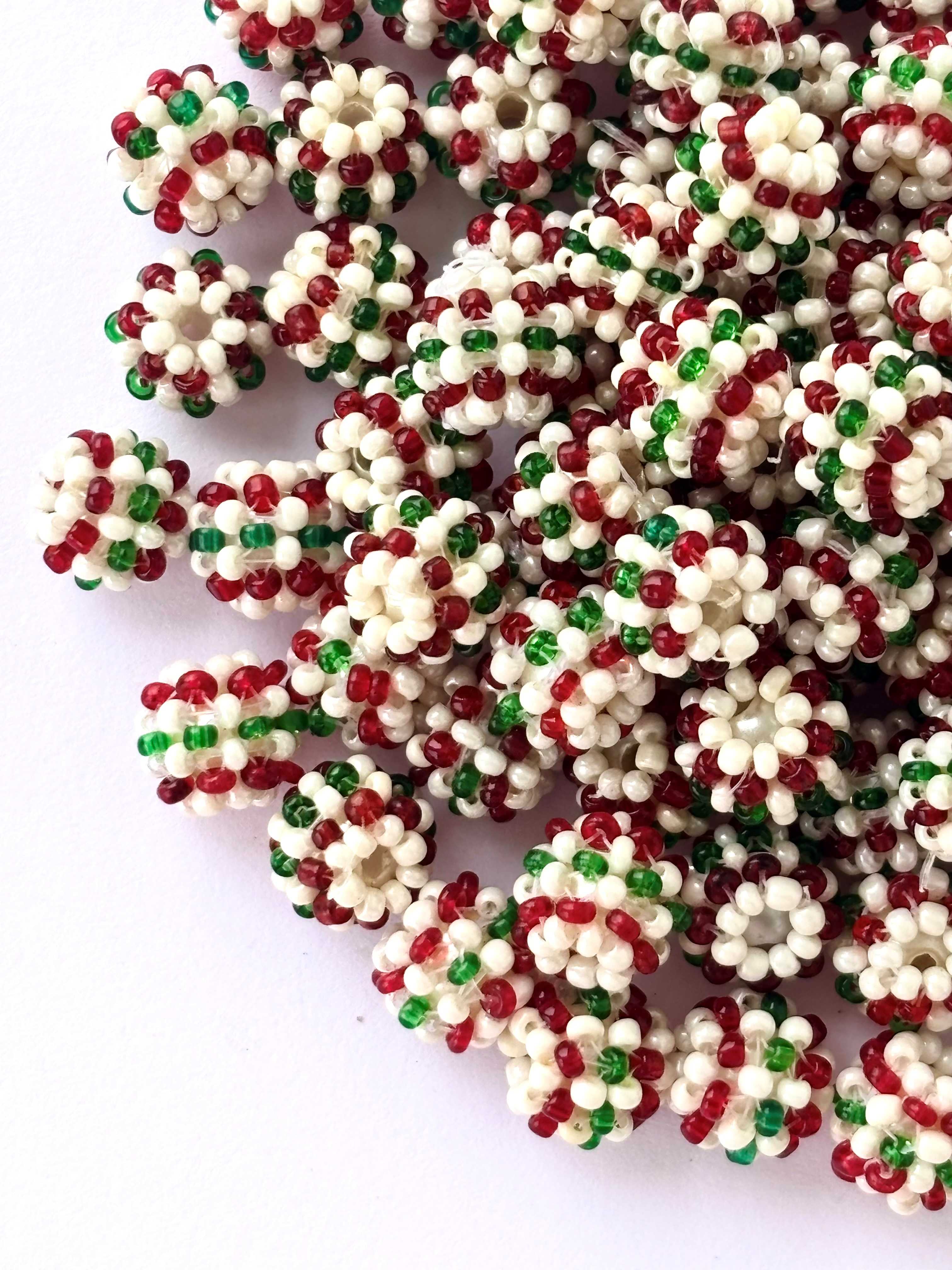 10 Woven Seed Bead Balls Design 2