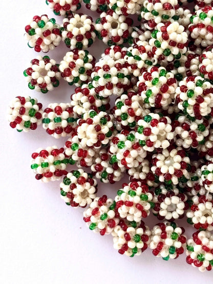 10 Woven Seed Bead Balls Design 2