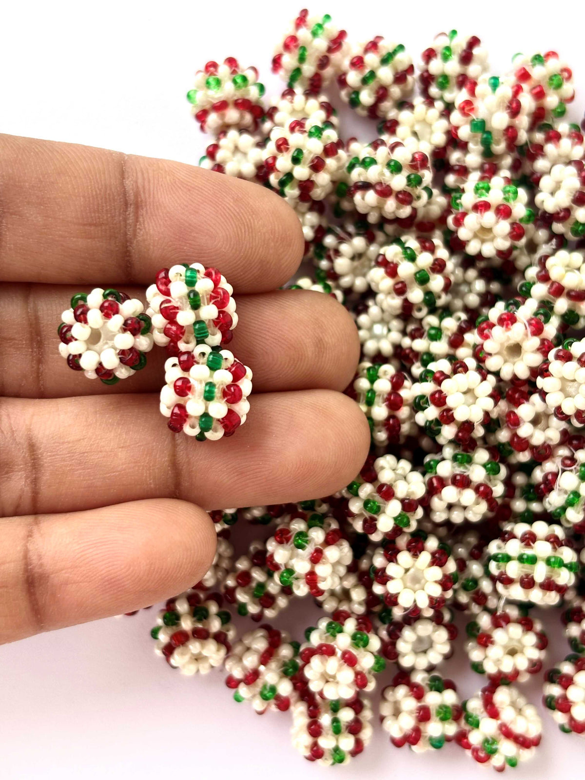 10 Woven Seed Bead Balls Design 2