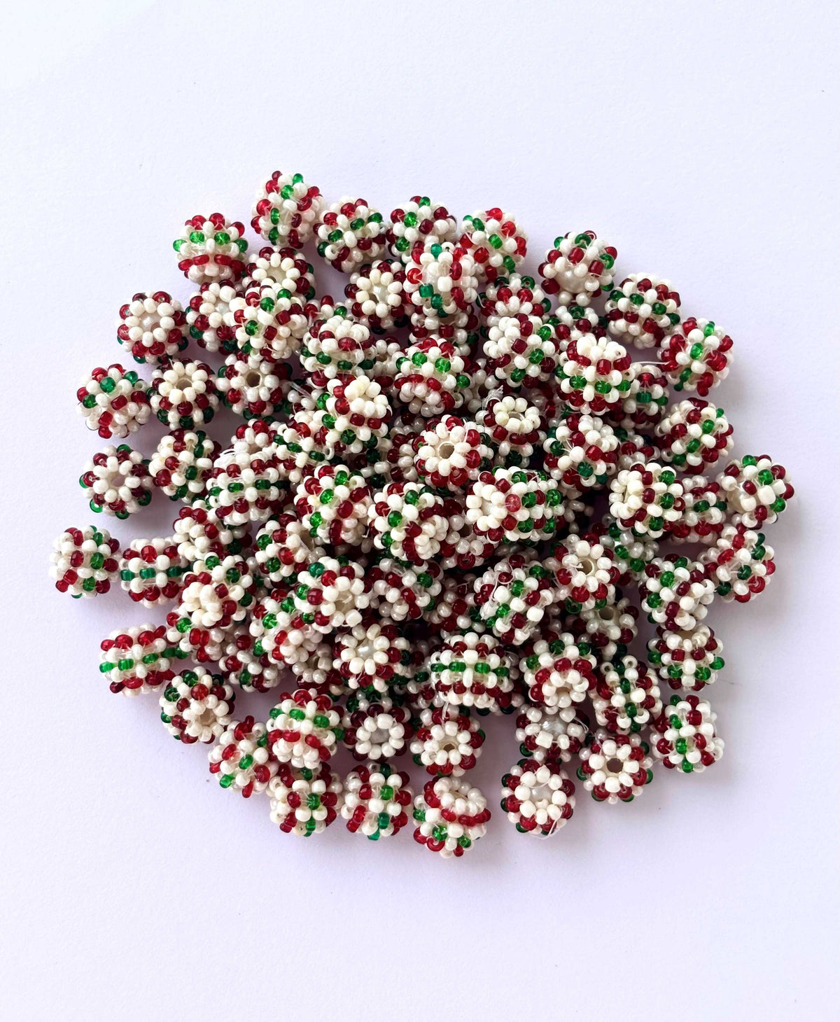 10 Woven Seed Bead Balls Design 2