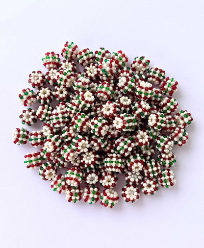 10 Woven Seed Bead Balls Design 2