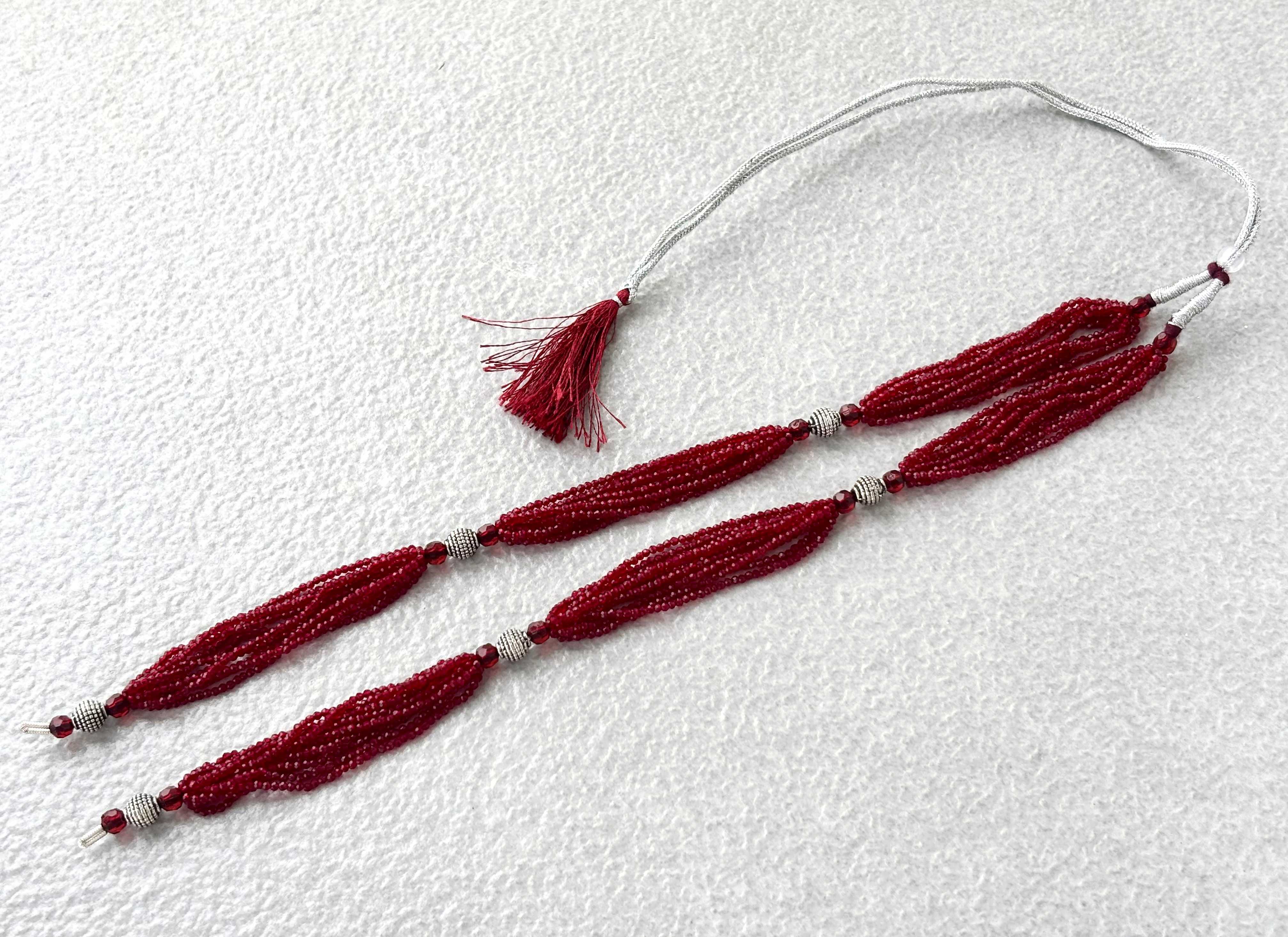 Maroon Hydro Beads Semifinished Haar Design 2