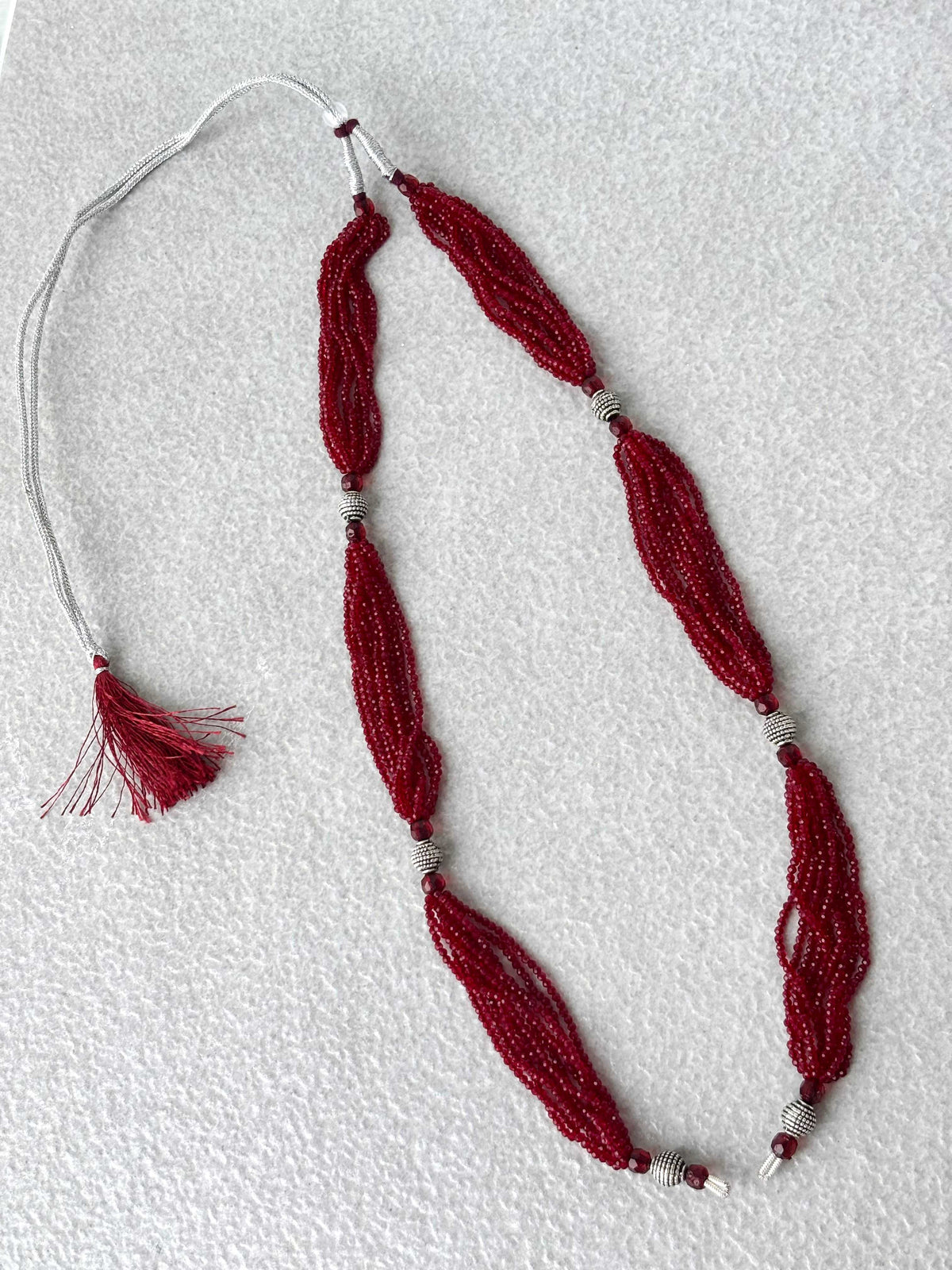 Maroon Hydro Beads Semifinished Haar Design 2