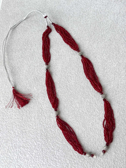 Maroon Hydro Beads Semifinished Haar Design 2