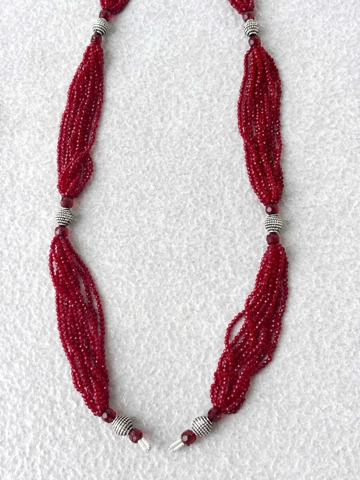 Maroon Hydro Beads Semifinished Haar Design 2