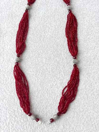 Maroon Hydro Beads Semifinished Haar Design 2