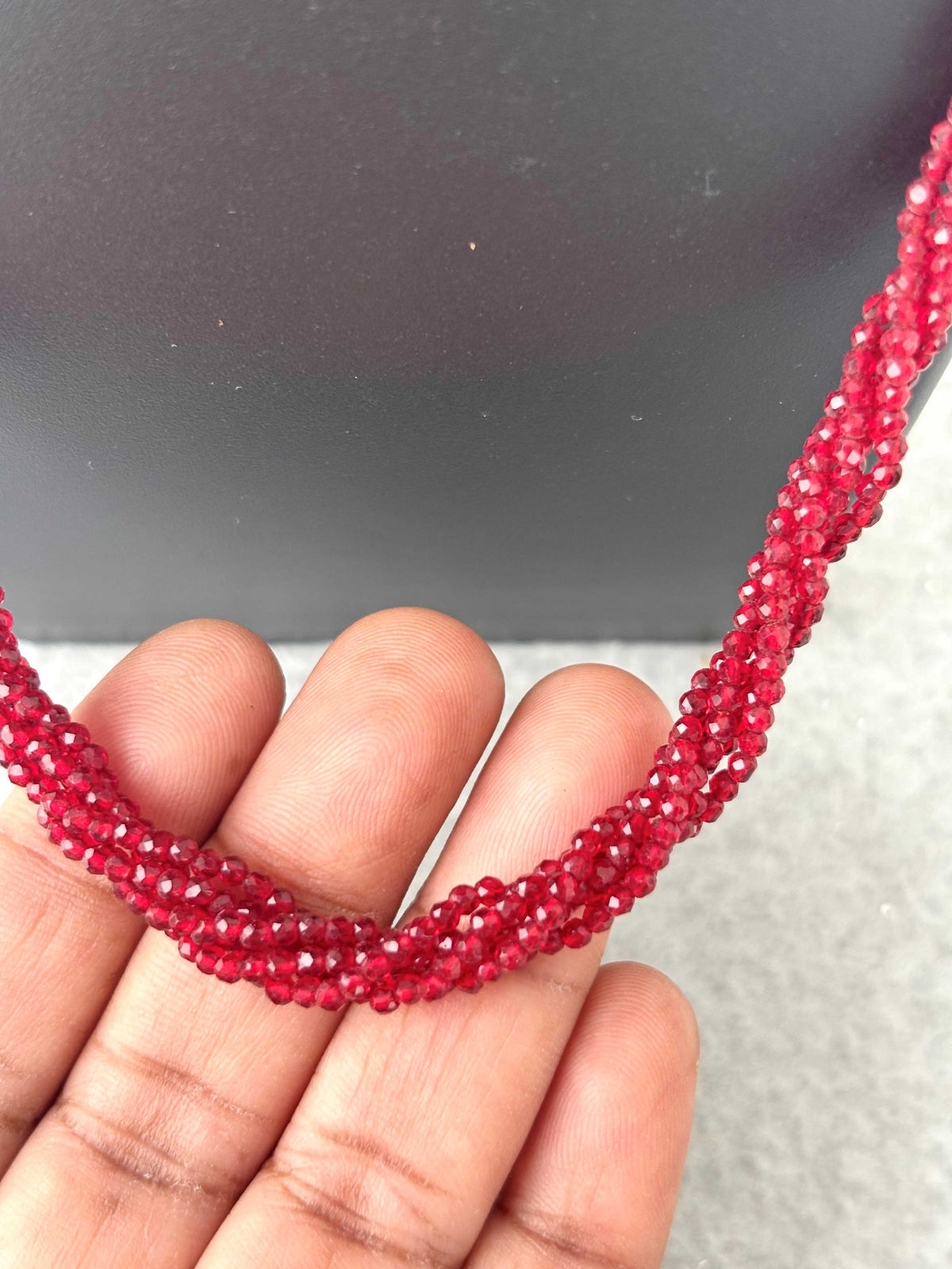 Red 5-Layer Hydro Beads Chain