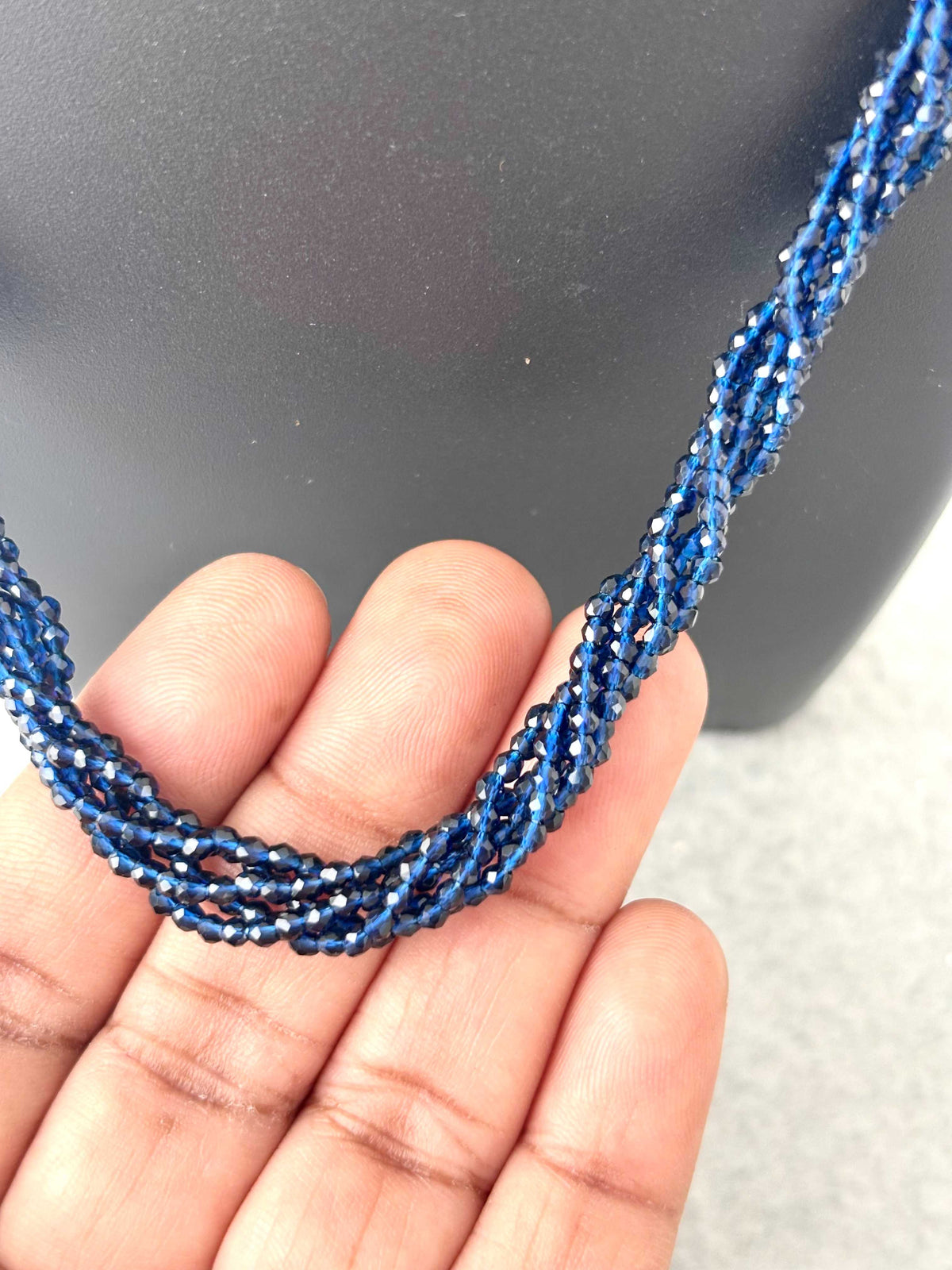 Midnight Blue 5-Layer Hydro Beads Chain