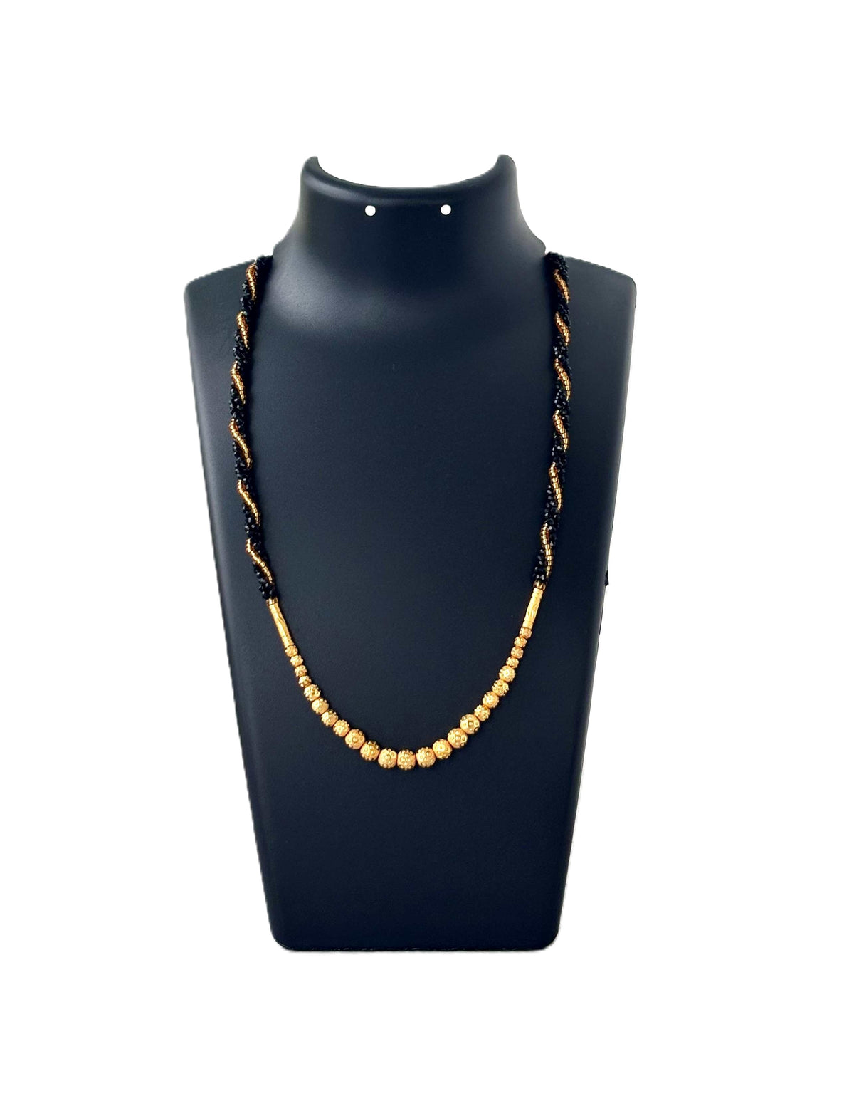 Black Hydro and Gold Bead Necklace