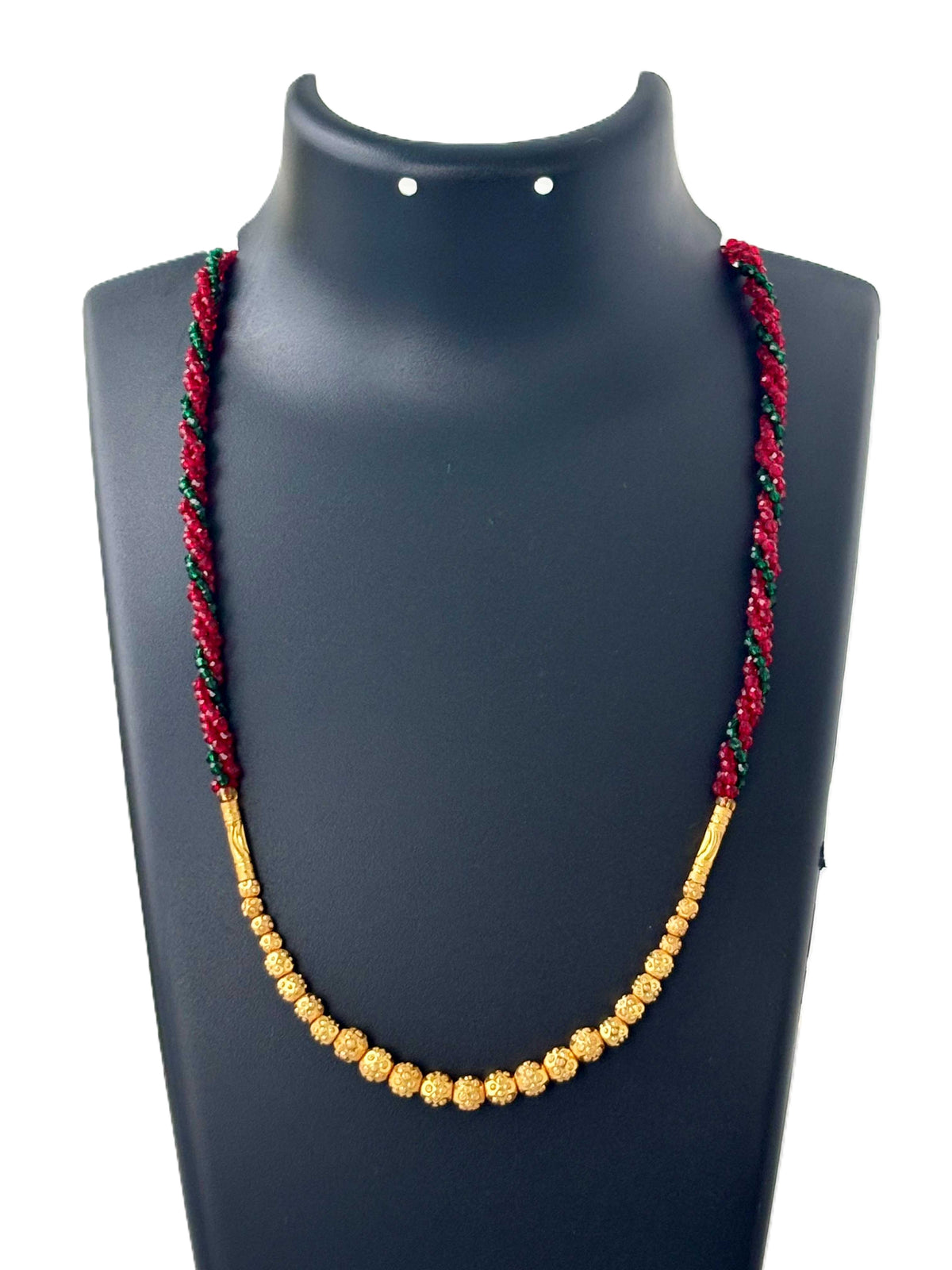 Red and Green Hydro Bead Necklace