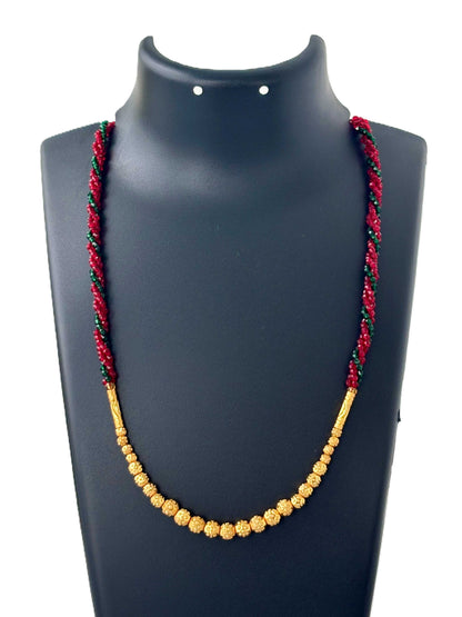 Red and Green Hydro Bead Necklace
