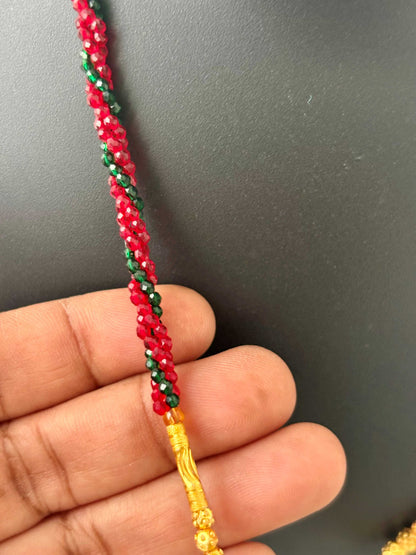 Red and Green Hydro Bead Necklace