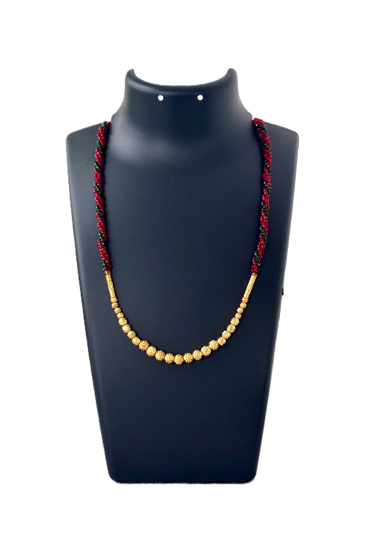 Red and Green Hydro Bead Necklace