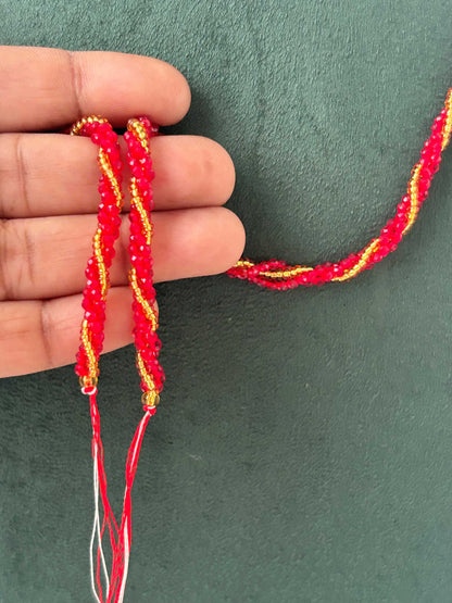 Semifinished Dark Red Hydro Bead Chain