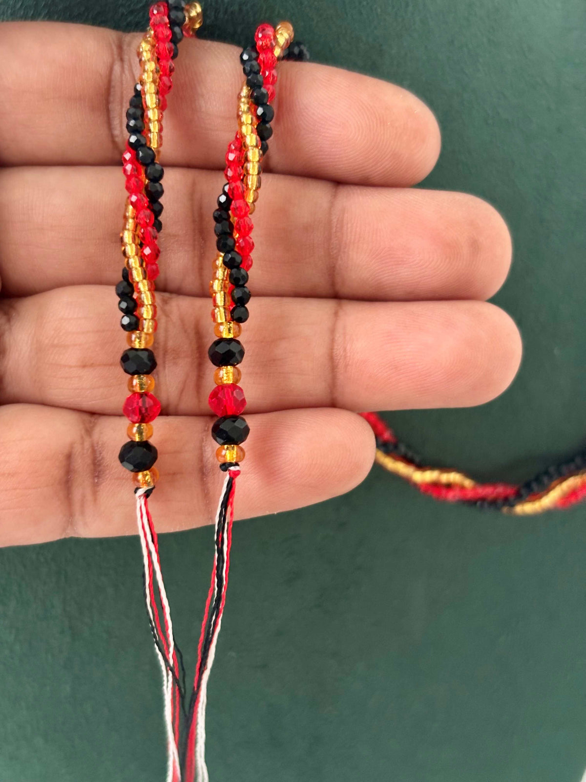 Semifinished Tricolor Bead Chain