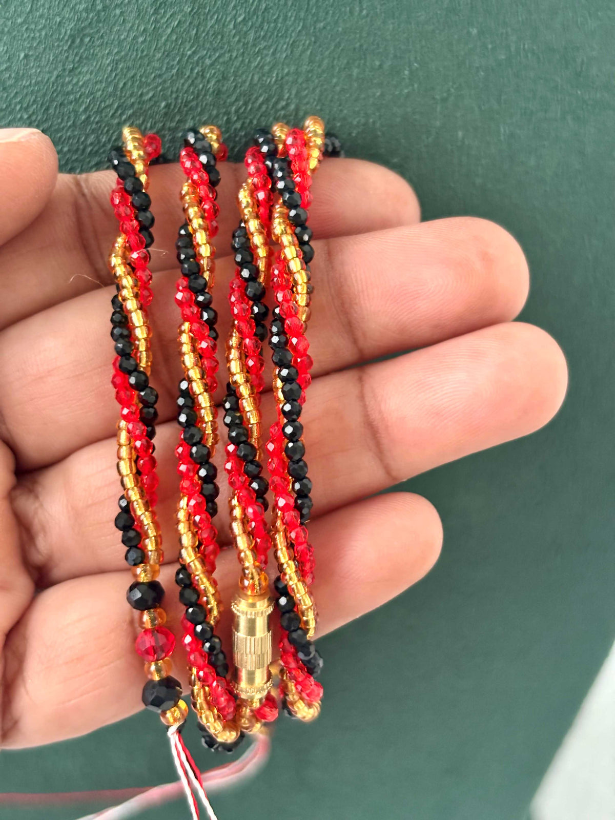 Semifinished Tricolor Bead Chain