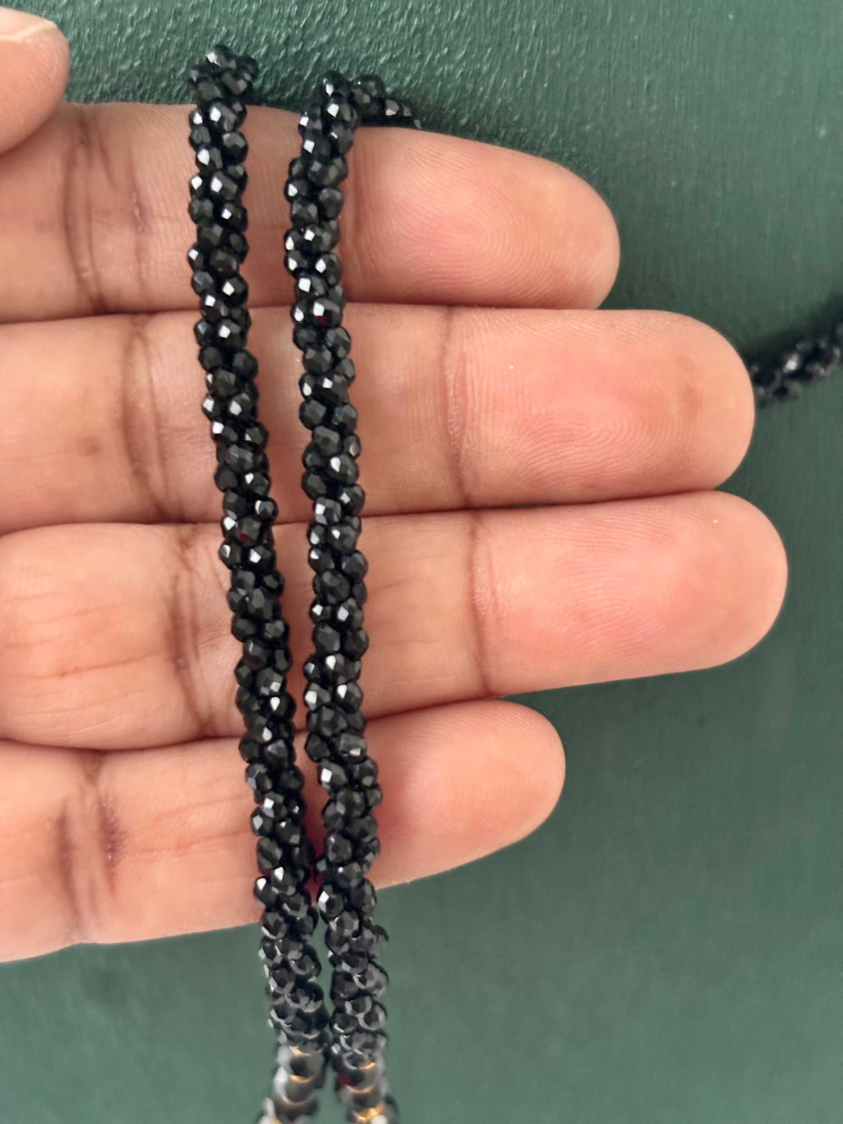 Semifinished Full Black Hydro Bead Chain