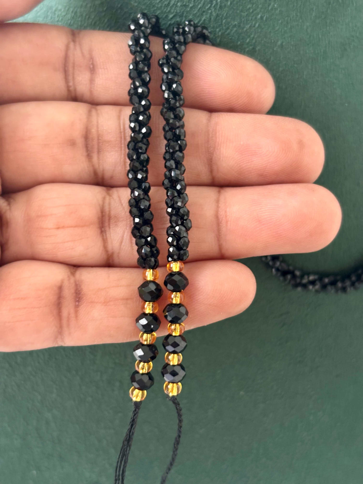 Semifinished Full Black Hydro Bead Chain