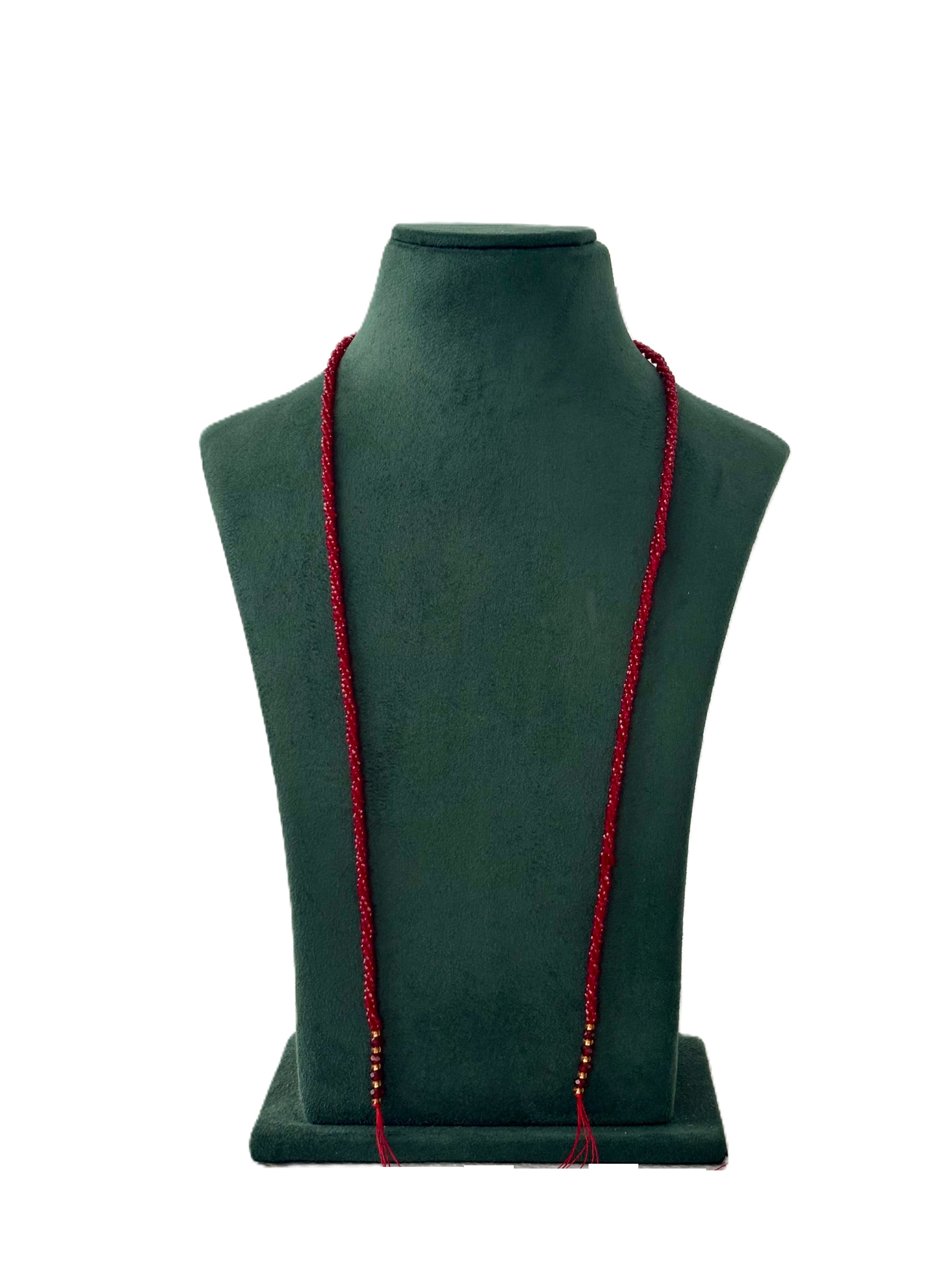 Semifinished Full Dark Red Hydro Bead Chain