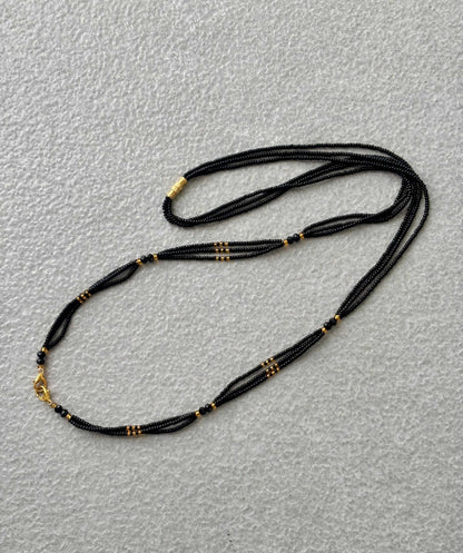 Semifinished Black Seed Bead Chain Design 2