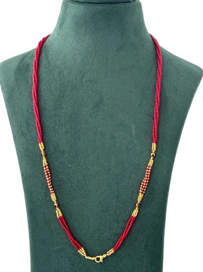 Semifinished Red Seed Bead Chain Design 3