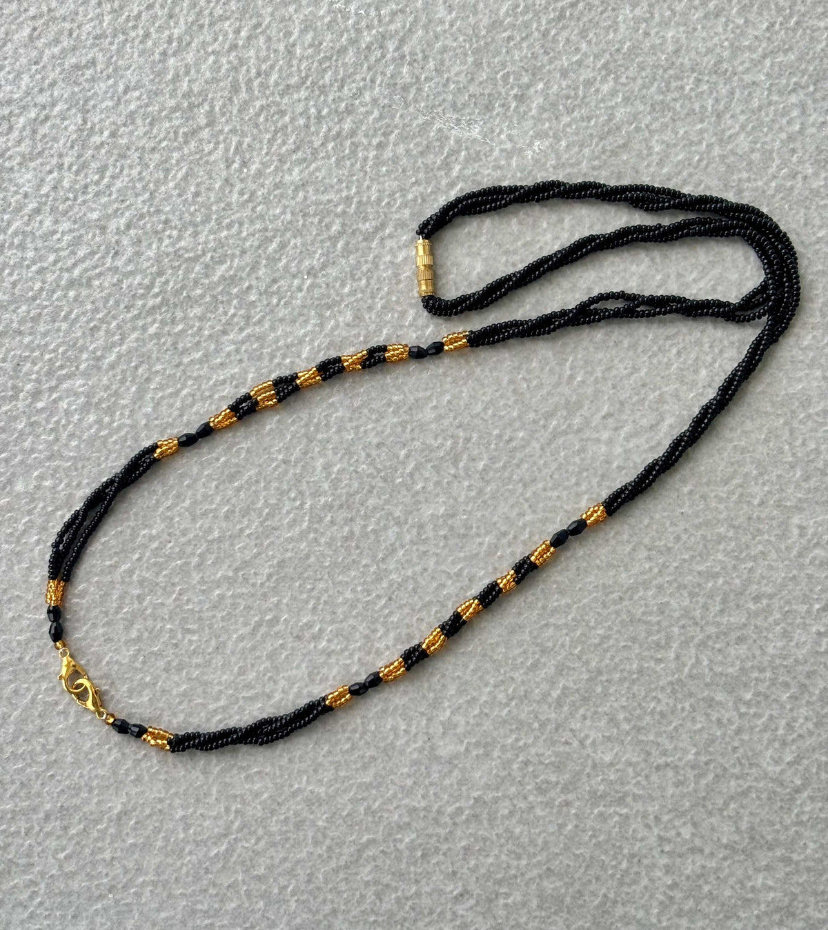 Semifinished Black Seed Bead Chain Design 4