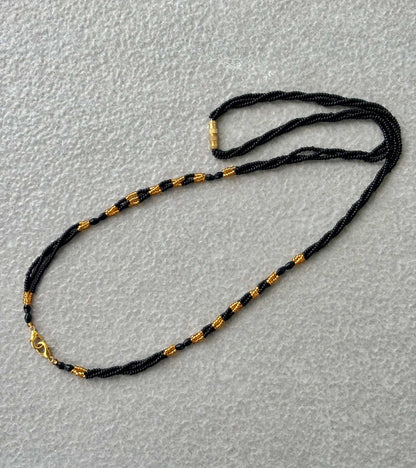 Semifinished Black Seed Bead Chain Design 4