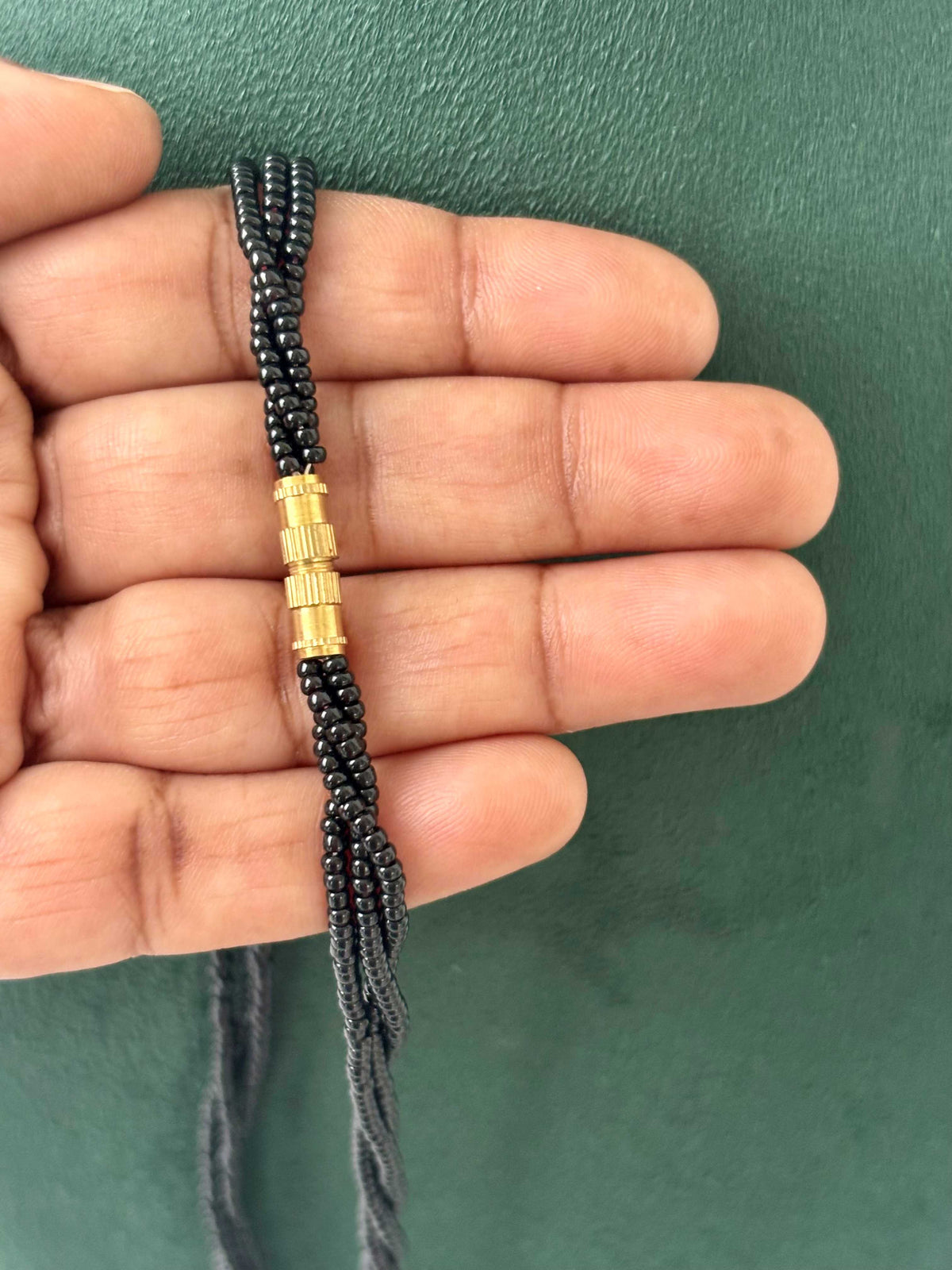 Semifinished Black Seed Bead Chain Design 4