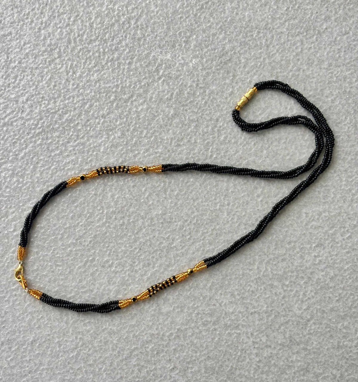 Semifinished Black Seed Bead Chain Design 5