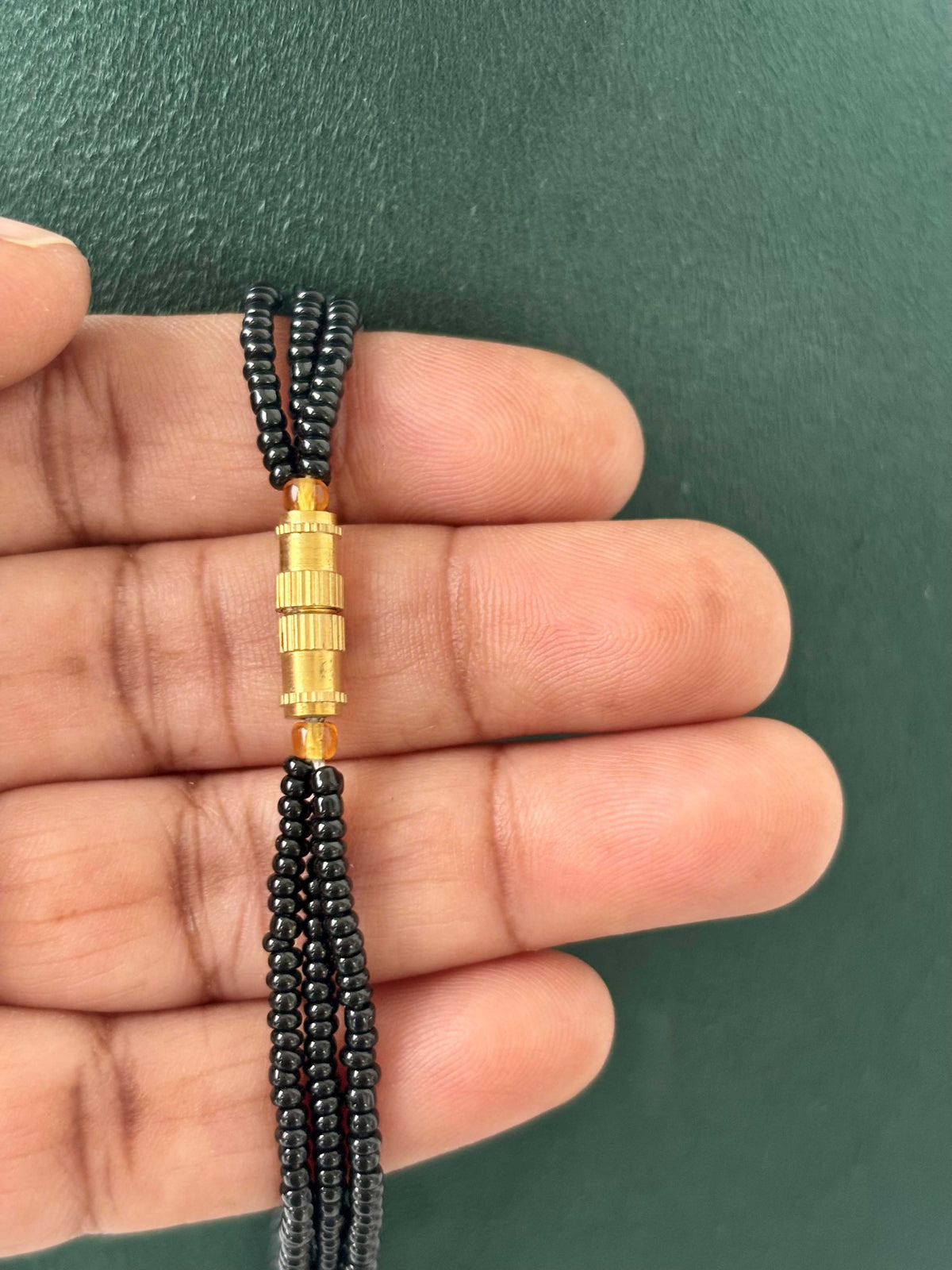 Semifinished Black Seed Bead Chain Design 5