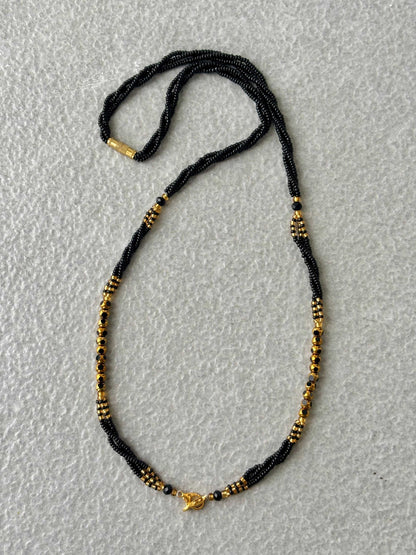Semifinished Black Seed Bead Chain Design 6