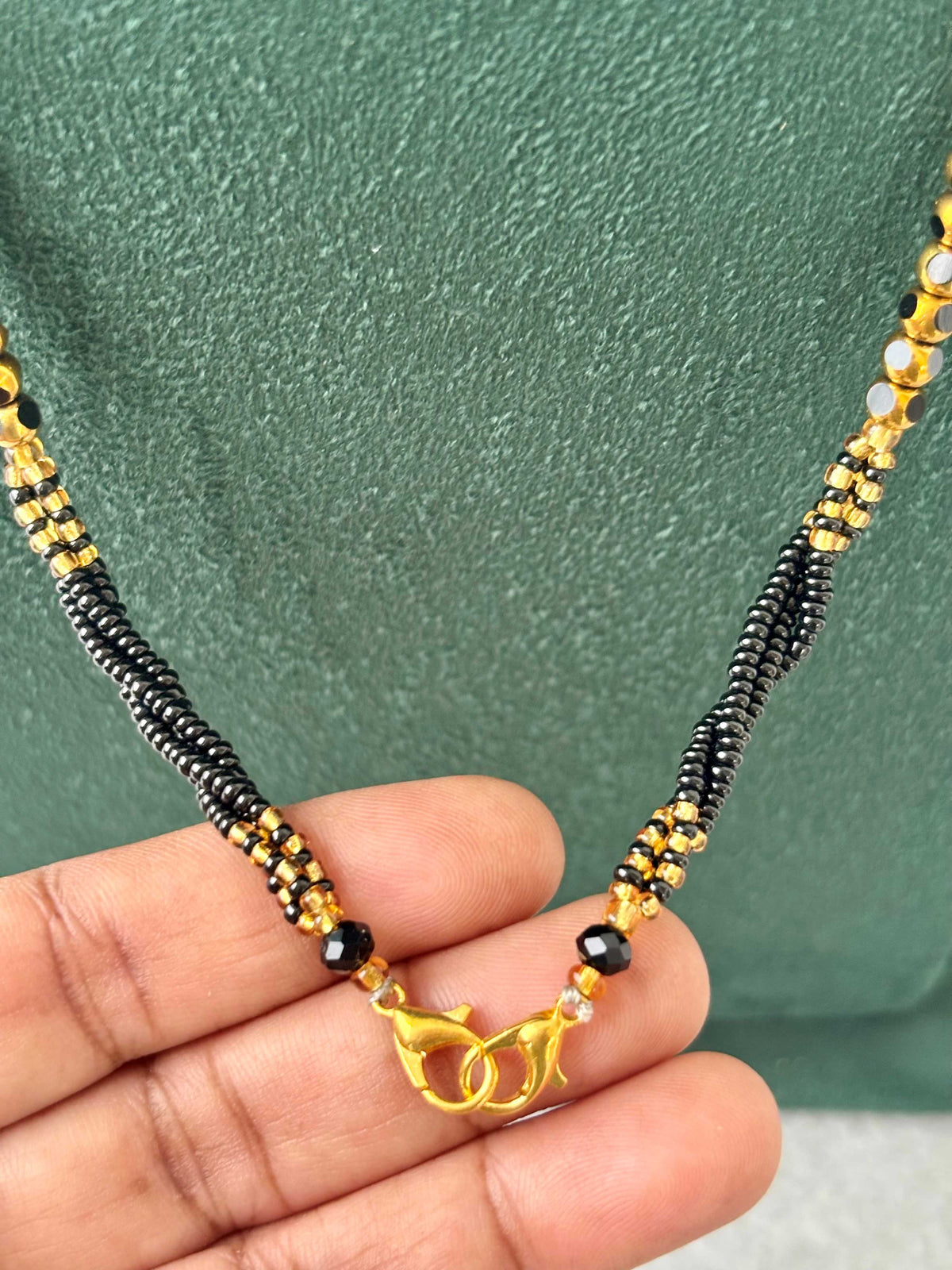 Semifinished Black Seed Bead Chain Design 6