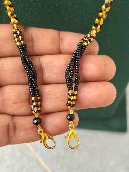 Semifinished Black Seed Bead Chain Design 6