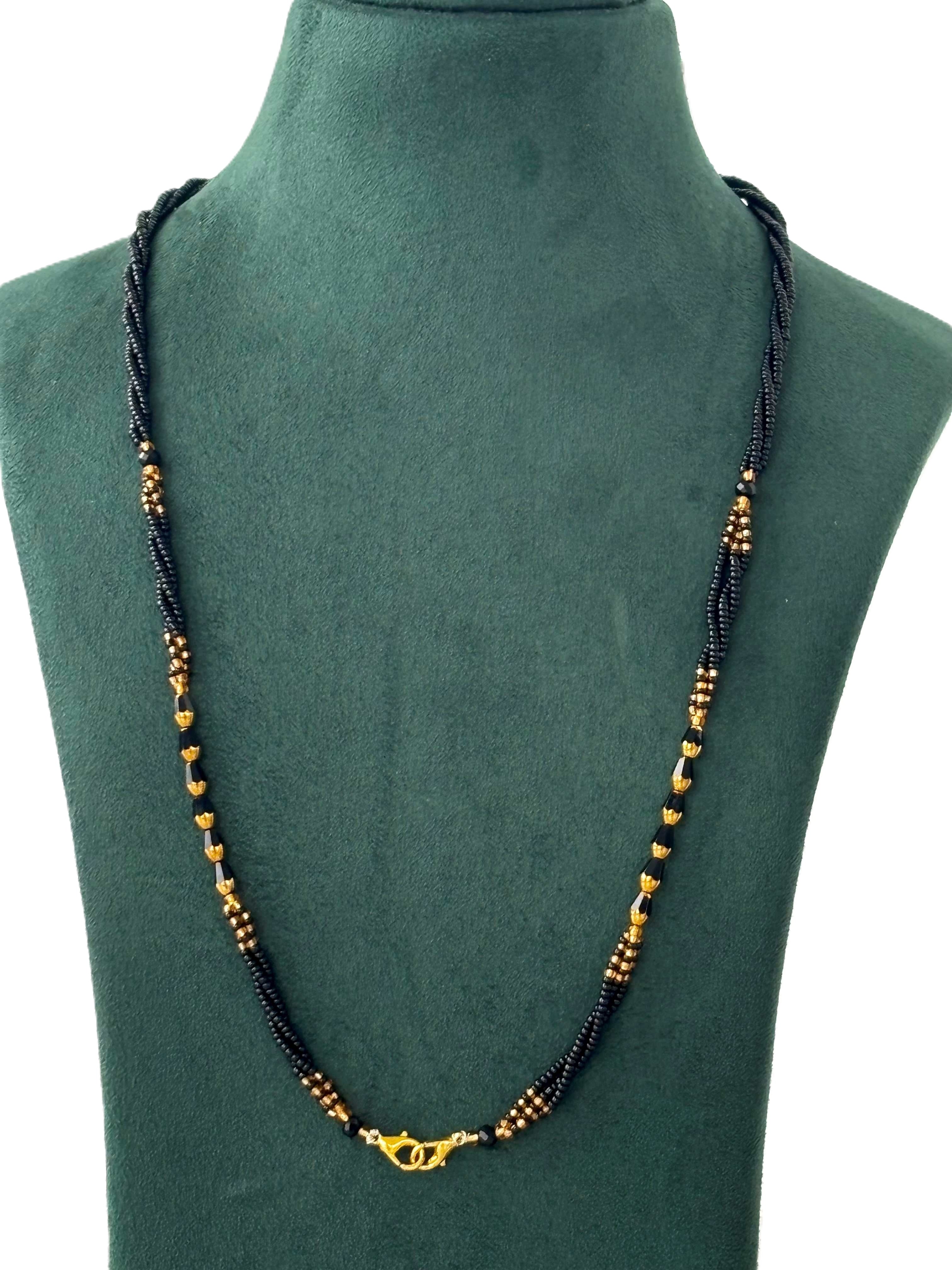 Semifinished Black Seed Bead Chain Design 7