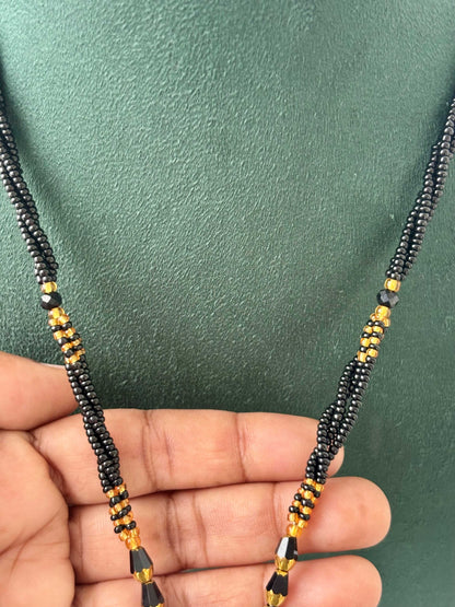 Semifinished Black Seed Bead Chain Design 7