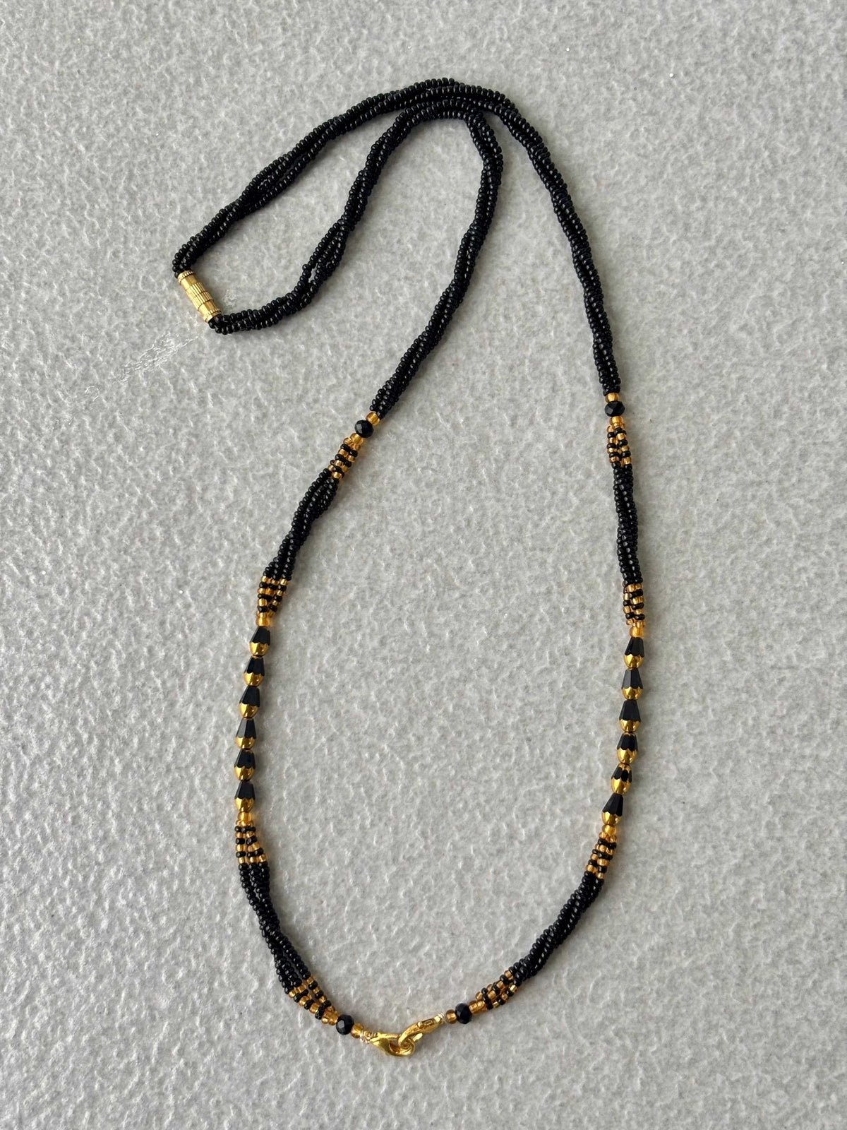 Semifinished Black Seed Bead Chain Design 7
