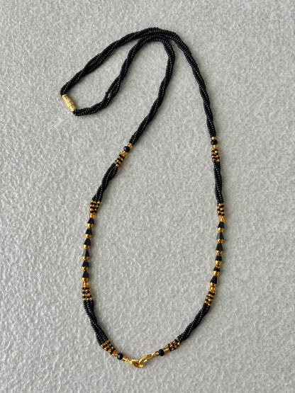 Semifinished Black Seed Bead Chain Design 7